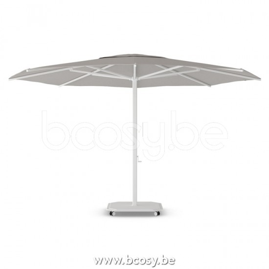 Jardinico JCP203 Ø450 Ronde Middenstam Parasol Ø4,5 Mast Wit Doek Umber Sunbrella Plus Marine UFJCP.203 CARACTERE.