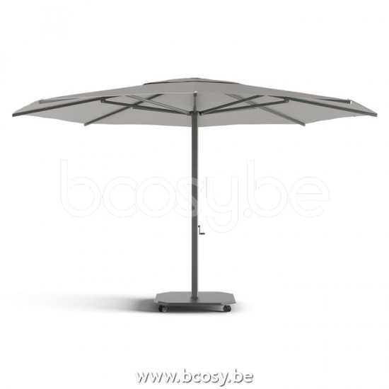 Jardinico JCP203 Ø450 Ronde Middenstam Parasol Ø4,5 Mast Antraciet-charcoal Doek Umber Sunbrella Plus Marine UFJCP.203 CARACTERE.