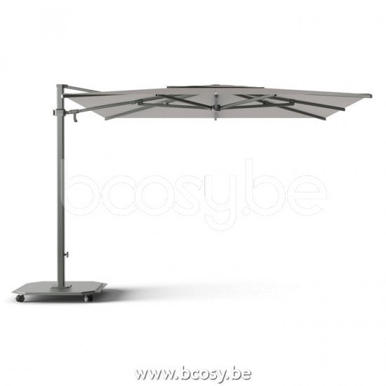 Jardinico JCP301 300x300 Vierkante Vrijhangende Parasol 3x3 Mast Antraciet-charcoal Doek Umber Sunbrella Plus Marine UFJCP.301 CARACTERE.