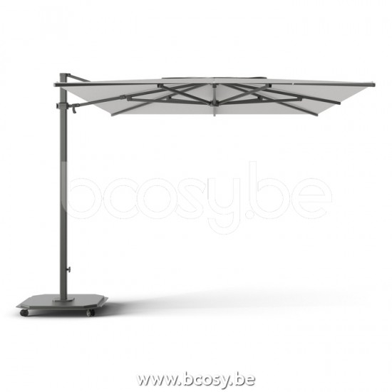 Jardinico JCP402 300x425 Rechthoekige Vrijhangende Parasol 3x4,25 Mast Antraciet-charcoal Doek Mooncrest Sunbrella Plus Marine UFJCP.402 CARACTERE.
