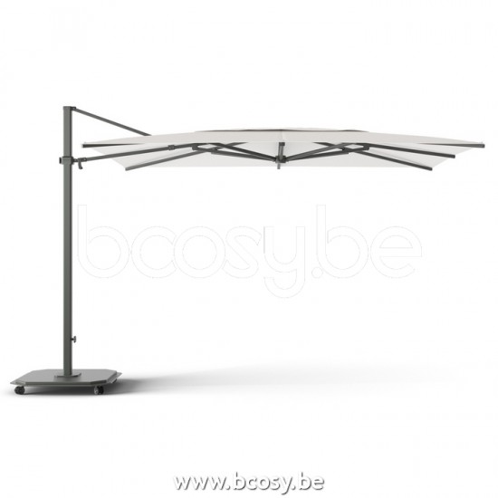 Jardinico JCP404 250B x350 Rectangular Cantilever Parasol Pole Charcoal Canopy Pearl Sunbrella Plus Marine.