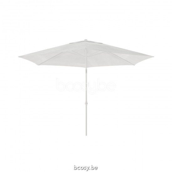 Jardinico MALIBU 300XR Parasol Ombrelle Droit À Mât Central Rond Mât Aluminium Thermolaqué En Blanc Mat| Toile-tissu White Olefin.