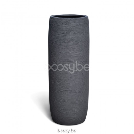 Jardinico TERRA Pot De Plantes Et Jardinière D'extérieur Rond Ø55x140H Alto Large Nero.