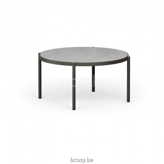 Jardinico VOLTE Round Nesting Coffee Table Charcoal Ceramic Taupe Grey.