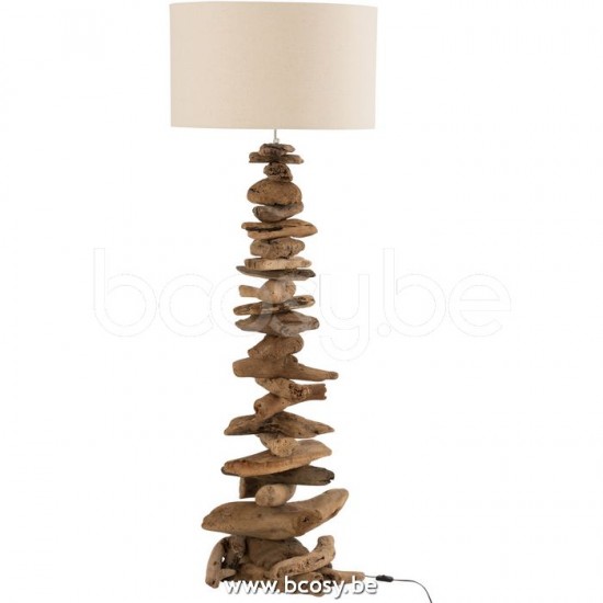J Line Jline Lampe Schirm Treibholz Naturell Beige Large Stehleuchten