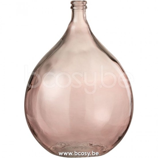 J Line Jline Vase Lissabon Glass Salmon Large