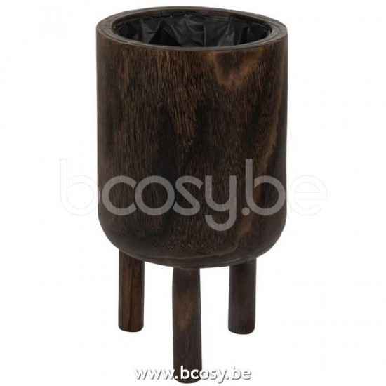 Jline Maceta En Pie Madera Paulownia Marron Small
