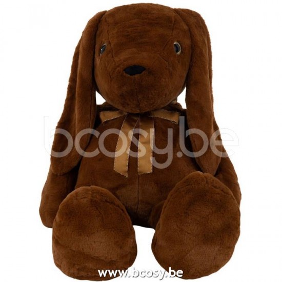 J Line lapins en peluche peluches Jolipa Lapin Noeud Peluche Marron Rouille Large.