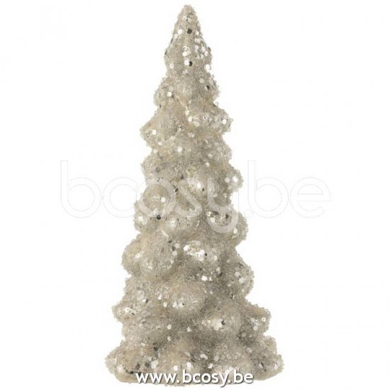 Jline Arbol De Navidad Helado Cristal Brillante Gris Claro Plata Small