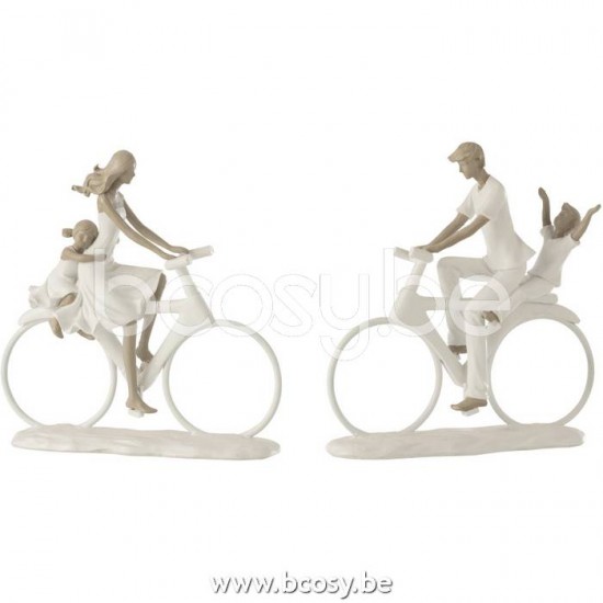 Jline Padres Nino Bicicleta Resina Blanco Topo Surtido De 2