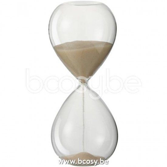 Jline Reloj De Arena Decorativo Cristal Arena Beis Small
