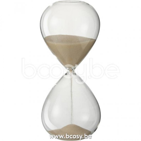 Jline Reloj De Arena Decorativo Cristal Arena Beis Medium