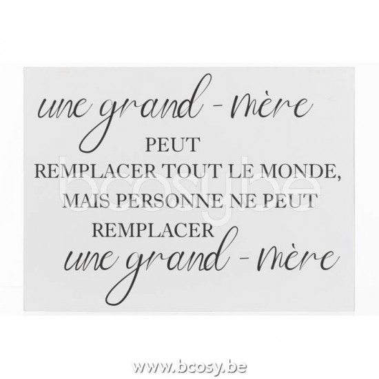 Jline Cartel Texto Frances Grand Mere Metal Blanco Negro