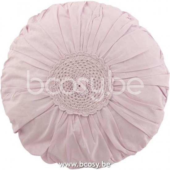 J Line Jline Jolipa 23061 Kussen Rond Kant Katoen Violet