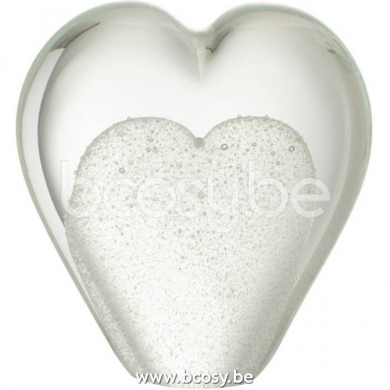 Jline Pisapapeles Corazon Cristal Blanco Small