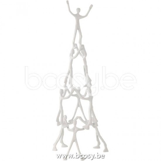 Jline Figura 9 Personas Piramide Aluminio Blanco