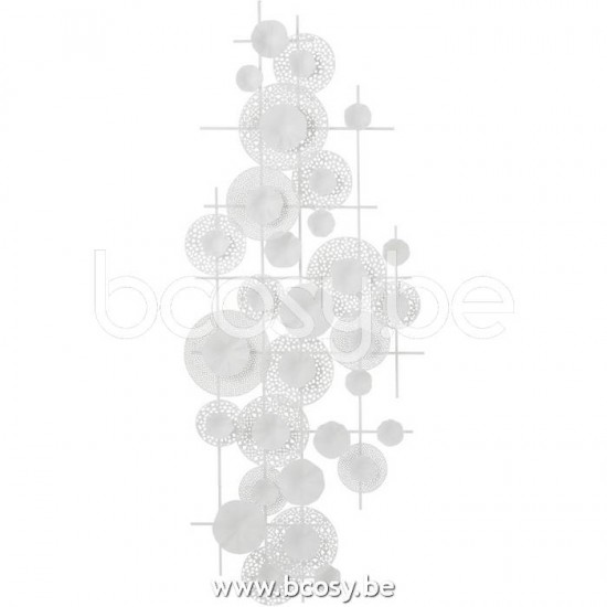 figurines statuettes Jolipa J Line Jline Deco Murale Fleurs Metal Blanc