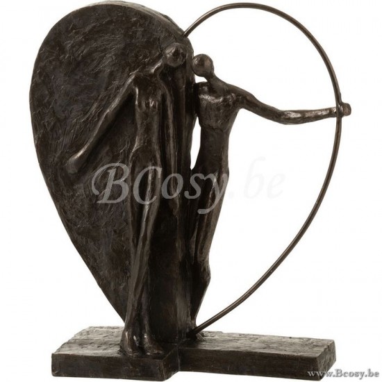 Jline 2488 beeld koppel in half hart j line Figuren Figurines Figurines Figuren Figuritas Sculture DECORATIE Beelden