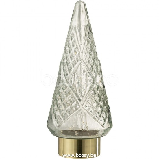 J Line Jline Jolipa 26776 Kerstboom Led Glas Transparant Medium