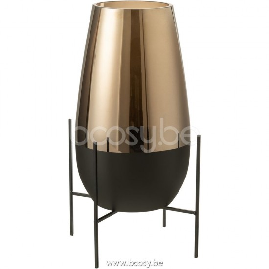 J Line Jline Jolipa 28894 Vaas Milan Glas Goud Zwart