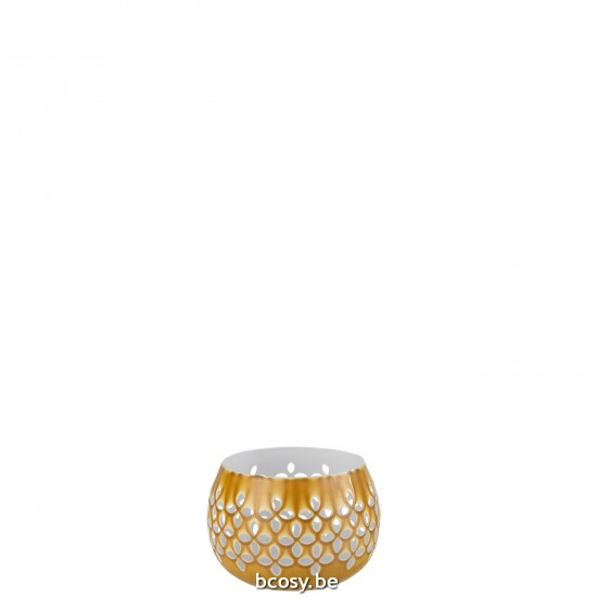 J Line Tealight Holder Perforated Iron Ochre tea lights holders.