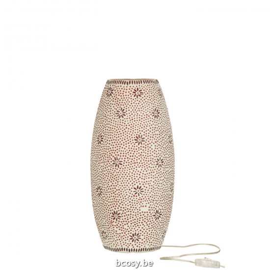 Jline Lamp Bram Glas Rood Large.