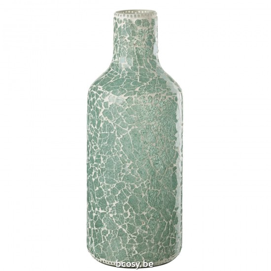 Jline Vase Mosaik Glas Grün Weiß Large vases.