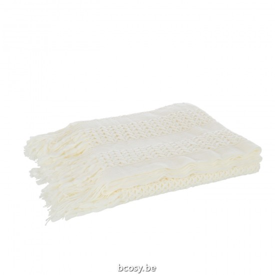 Jline Plaid Gebreid Acryl Wit.