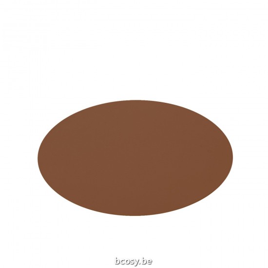 Jline Placemat Rond Pvc Cognac.