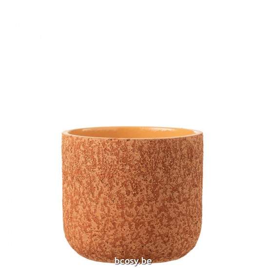J Line cachepots de fleur Jolipa Cachepot Rugueux Ceramique Terracotta X Large.