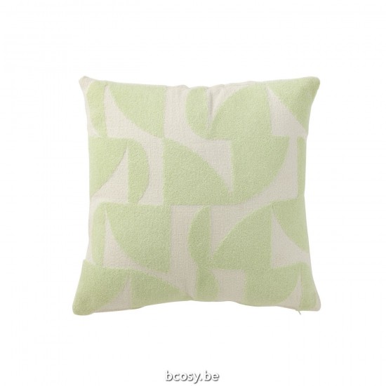 Jline Kissen Geo Textil Weiß Minzgrün kissen.