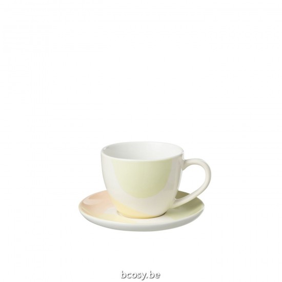 J Line tasses de cafe avec sous tasses soucoupes Jolipa Tasse Sous Tasse Tache Porcelaine Mix.