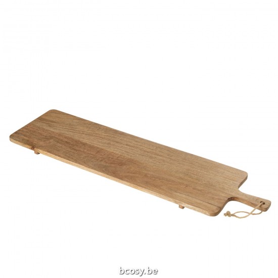 J Line Serving Board Bali Wood Brown L100xB28xH4 cm snijplanken snijplankjes JO34494.