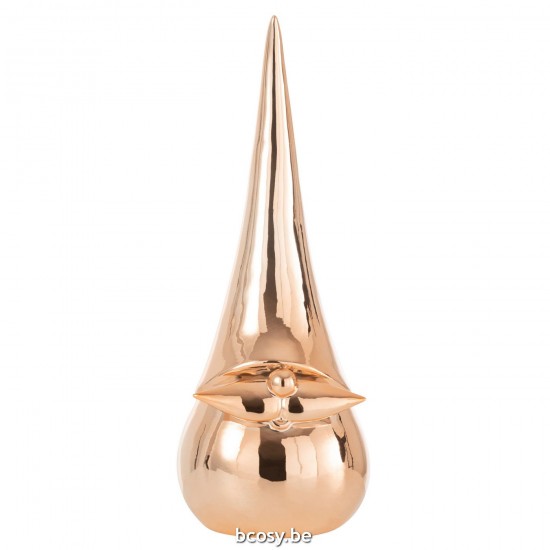 J Line Kerstman Modern Porselein Koper Large kerstmannen kerstmannetjes JO35395.