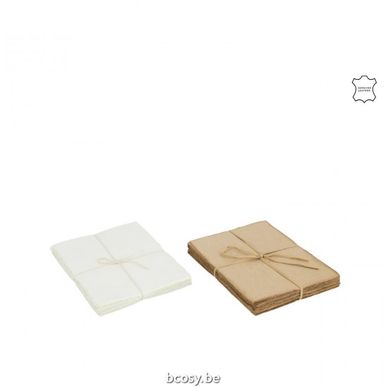 J Line Papier Antiek Papier Wit Beige Small briefpapier papierwaren JO36303.
