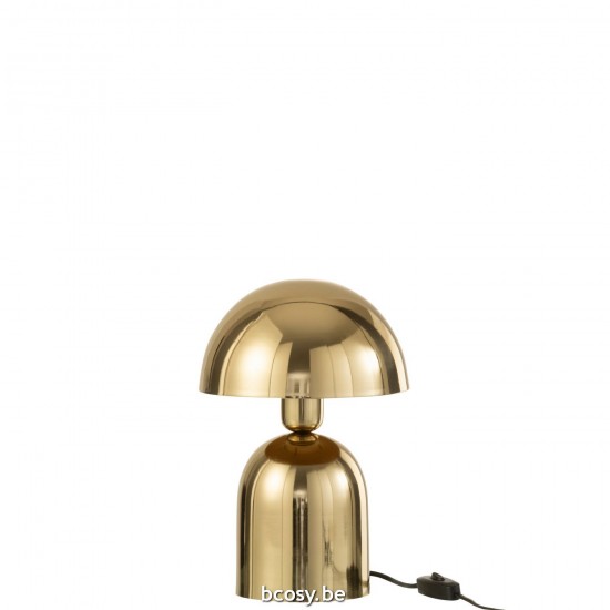 Jline Lamp Paddenstoel Metaal Blinkend Goud.