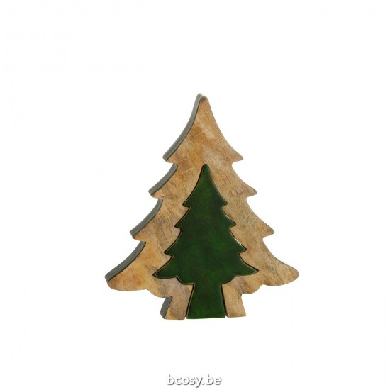 Jline Baum Puzzle Holz Grün Naturell Large weihnachtsbaum weihnachtsbaeume.