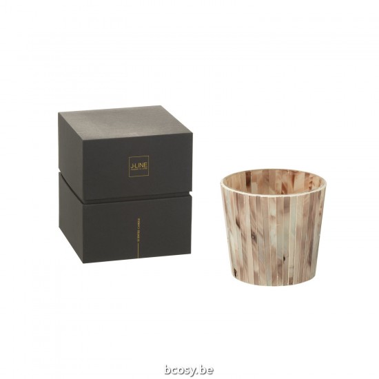 J Line bougies parfumées Jolipa Bougie Parfumee Noa Tender Rose Rose Small 45 Heures.