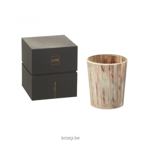 J Line bougies parfumées Jolipa Bougie Parfumee Noa Tender Rose Rose Medium 55 Heures.