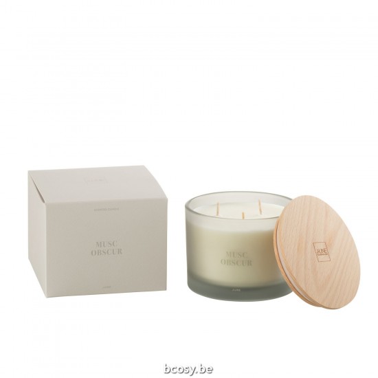 J Line Scented Candle Accords Essentiels Musc Obscur 28H scented candles.