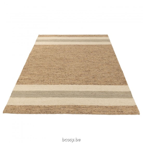J Line tapis moquettes Jolipa Tapis Moucheté Rayures Laine Mix.