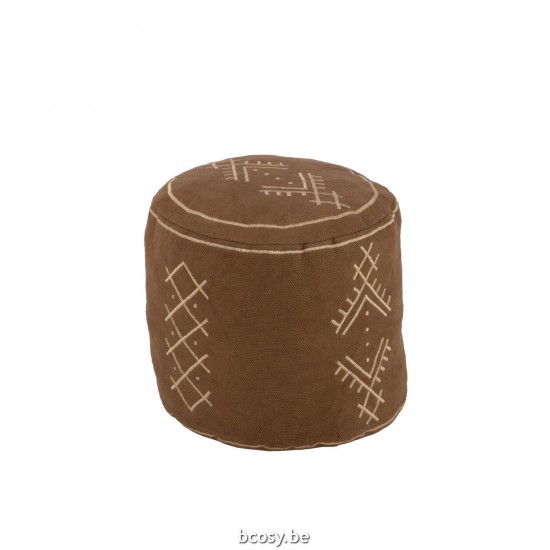 J Line 41934 pouf Poufs Footstools Online Webwinkel Puffs Voetbankjes Landelijke stijl Meubels Hockers Online Winkels poefs b.