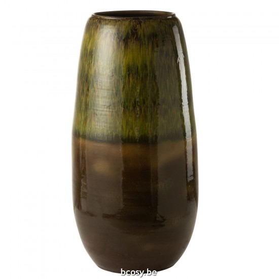 J Line Grands vases Grand vase Vases hauts Vase haut. Jolipa Vase Olive Ceramique Vert Large.