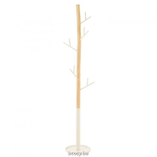 Jline Kapstok Hout Wit Naturel.