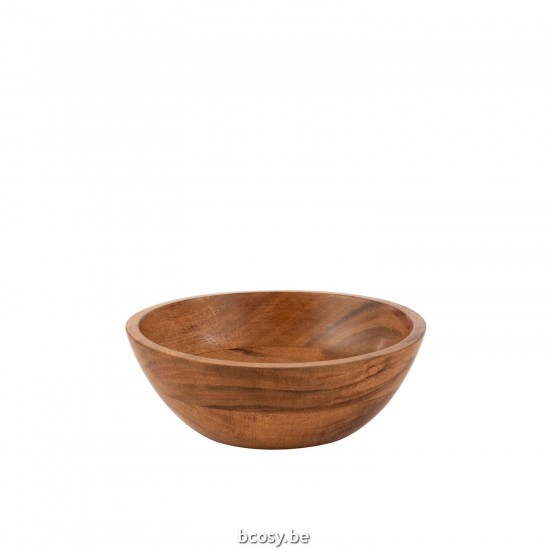 J Line Bowl Acacia Wood Dark Natural Small bowls.