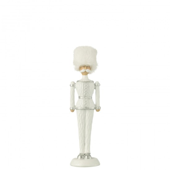 Jline Cascanueces Piel Gorro Lentejuelas Resina Blanco Medium.