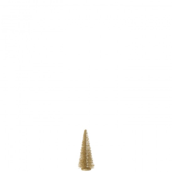 Jline Arbol De Navidad Decorativo Lentejuelas Plastico Oro Claro Small.