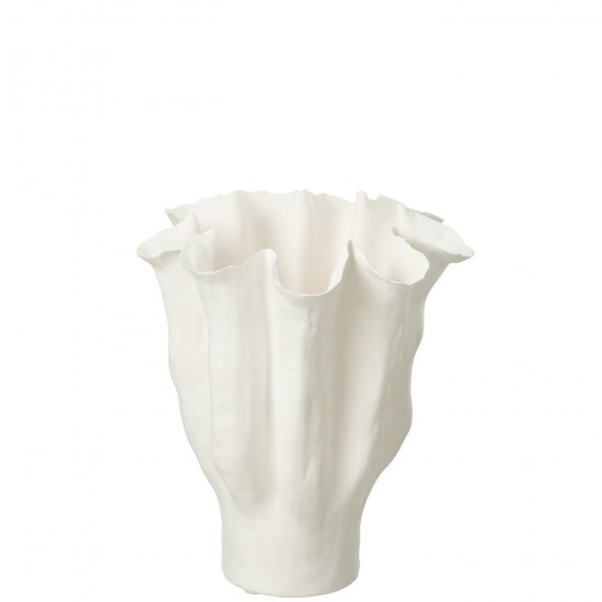 Jline Jarron Calyx Ceramica Blanco Medium.