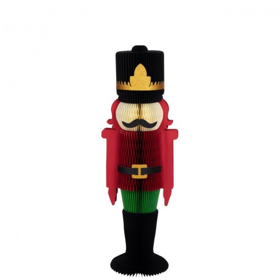 Jline Cascanueces Plegable Papel Rojo Navidad Verde Oscuro.