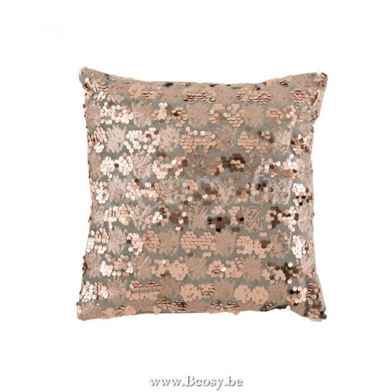 J Line Jline Cushion Sequin Velvet Grey Pink cushion